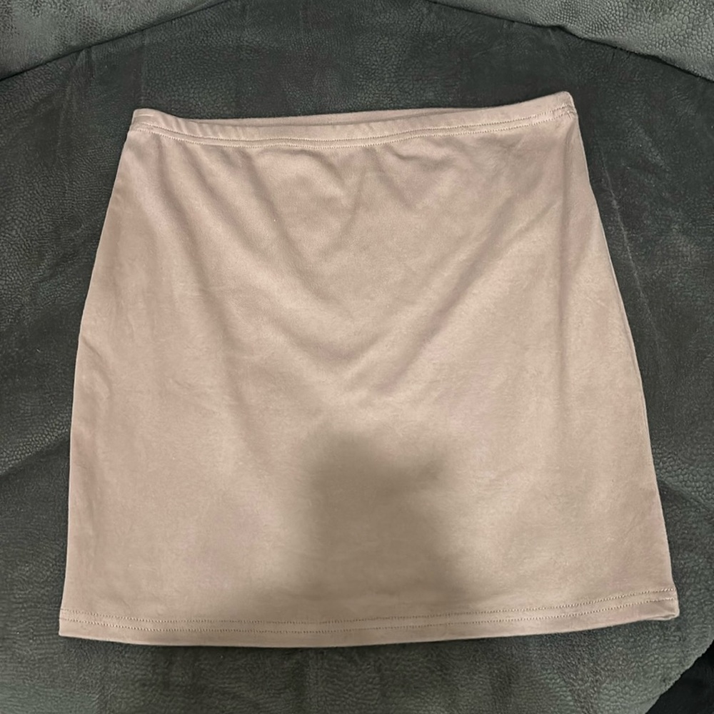 taupe mini skirt